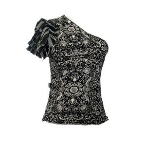 y2k Moschino jeans one shoulder top